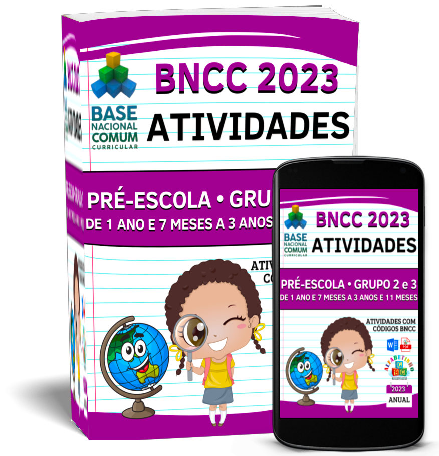 ATIVIDADES 
PRÉ-ESCOLA
(GRUPO 2 E 3)

 Atividades com os códigos da BNCC
 Segue a risca a BNCC 2023
 Atualizadas 2023
 Objetivos de aprendizagem e desenvolvimento
