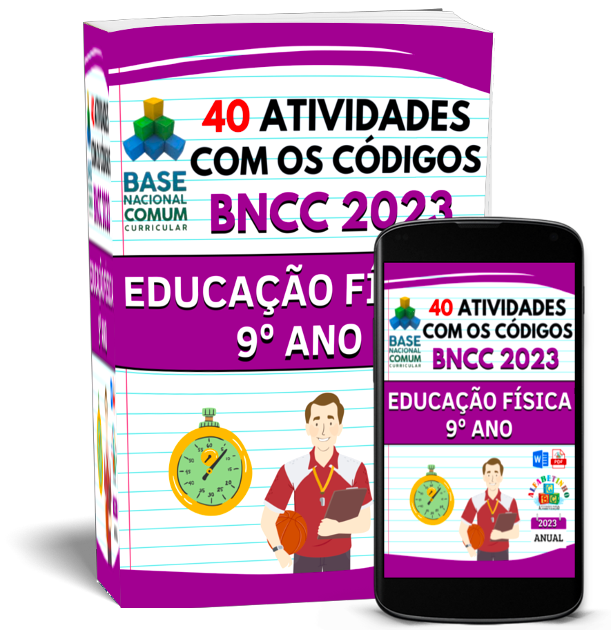 ATIVIDADES
EDUCAÇÃO FÍSICA
(9° ANO)
1 Atividades com os códigos da BNCC
2 Segue a risca a BNCC 2023
3 Atualizadas 2023
4 Objetivos de aprendizagem e desenvolvimento